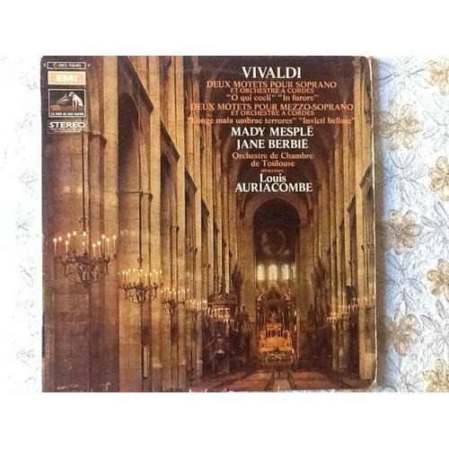 Vivaldi - Deux Motets Pour Soprano Et Orchestre À Cordes / 2 Motets Pour Mezzo-Soprano