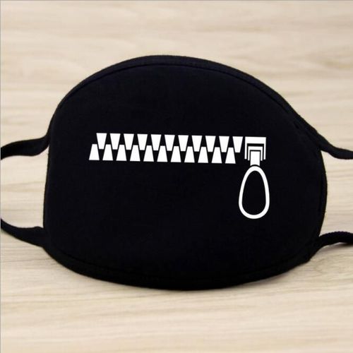 Masque Zip Bouche Nez Visage Anti Poussière Protection Style Asiatique Japonais Coréen Chinois Harajuku Rock Punk Grunge - Haute Qualité