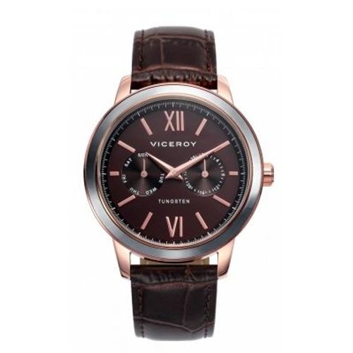 Viceroy Watches Mod. Men 40991-43 - Stainless Steel - Leather/Cuoio - Date - 41x48mm - 50 Meters
