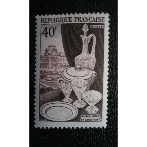 Timbre France ( Yt 972 ) 1954 Porcelaine Et Cristal