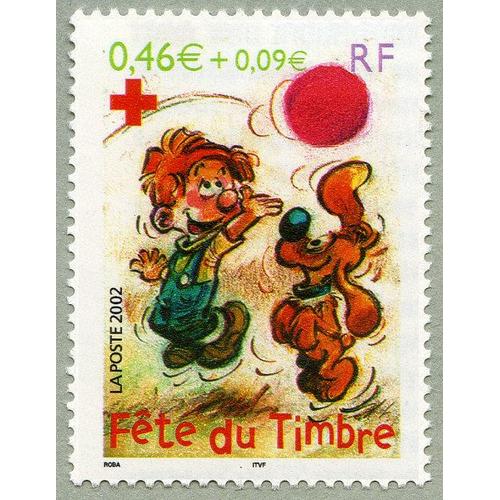 France 2002, Très Beaux Timbre Neuf** Luxe Yvert 3468 Fête Du Timbre, Boule Et Bill, Timbre Issu Du Carnet, Surtaxe Au Profit De La Croix Rouge.