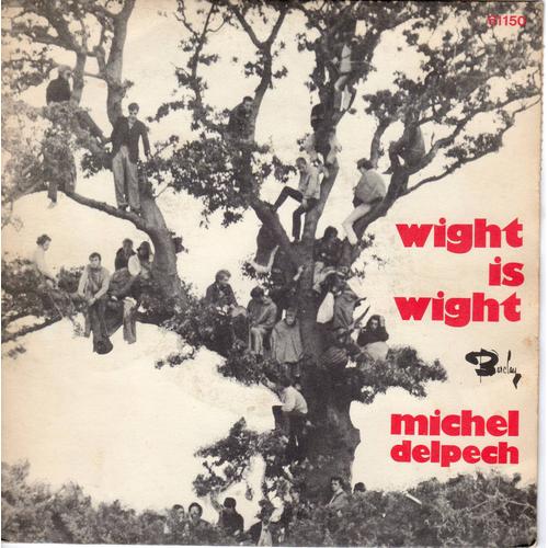 Disque 45 Tours Michel Delpech (Biem Barclay 61150) - 2 Titres : Wight Is Wight (Chanté Et Instrumental)