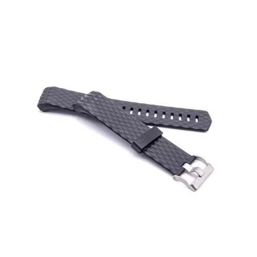 Vhbw Bracelet Tpe Compatible Avec Fitbit Charge 2 Montre Connectée - 12,5 Cm + 9 Cm Design 3d Noir