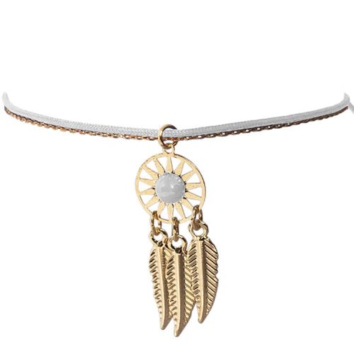 Bracelet Gris Pour Femme Fantaisie Thème Indien Dorée