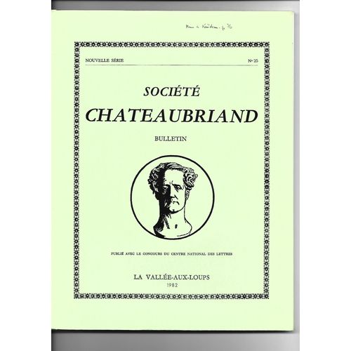 Societe Chateaubriand Bulletin N° 25