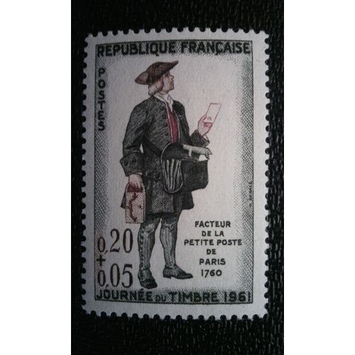 Timbre France ( Yt 1285 ) 1961 Facteur Du Petit Poste De Paris 1760