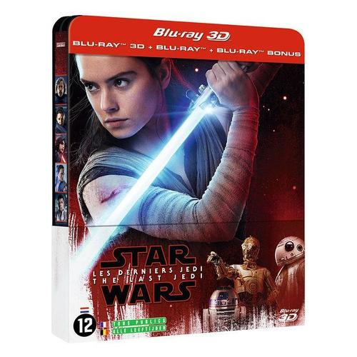 Star Wars 8 : Les Derniers Jedi - Blu-Ray 3d + Blu-Ray + Blu-Ray Bonus - Édition Limitée Boîtier Steelbook
