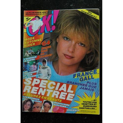 Ok ! Âge Tendre 453 Septembre 1984 Cover France Gall Michael Jackson Robert Redford Special Mode