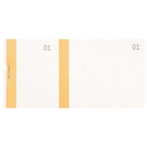Exacompta Lot De 50 Blcs Vendeurs 6,6/13,5 Bde Orange Paquet De 100 Fiches