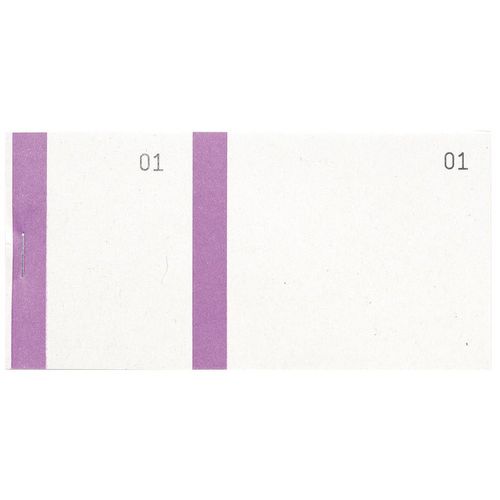 Exacompta Lot De 50 Blcs Vendeurs 6,6/13,5 Bde Violet Paquet De 100 Fiches
