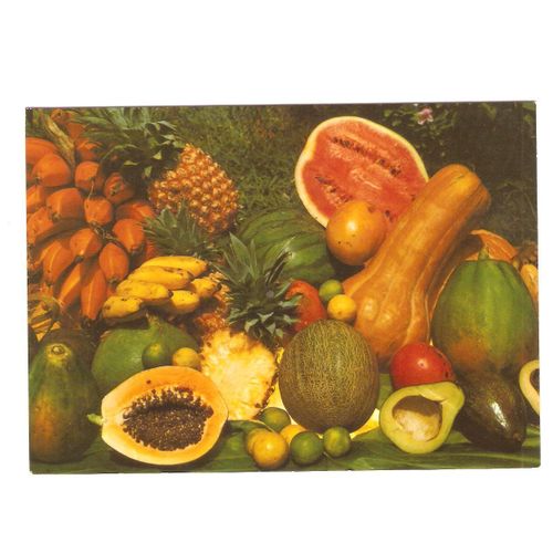 Polynésie Française Fruits Tropicaux Des Îles Carte Postale Ananas Papaye Banane Postcard