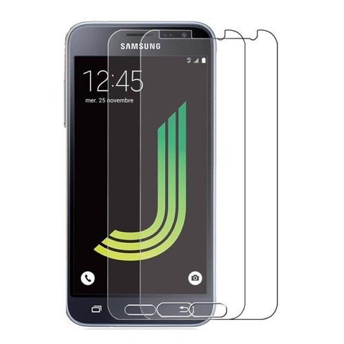 2 Vitre Protection Verre Trempé Film Protecteur Écran Samsung Galaxy J3 2016