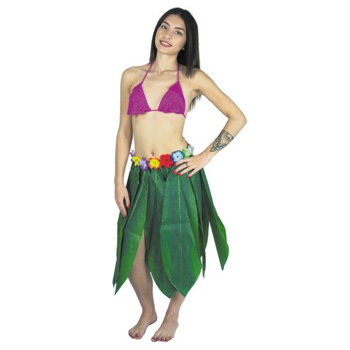 Jupe Longue Hawaïenne Feuilles De Bananier Adulte