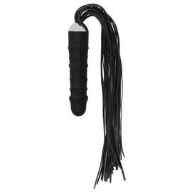 Gode Fouet Realiste Noir En Silicone - 15 Cm