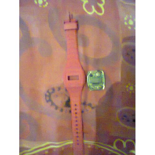 Montre Sport Rose - Bracelet Caoutchouc Demontable