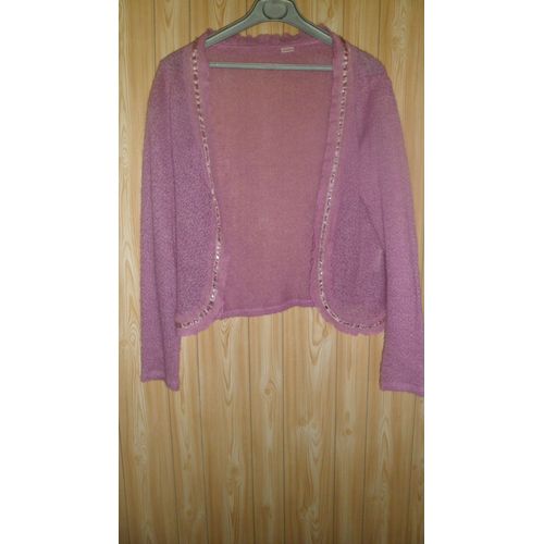 Gilet Léger Rose. 3 Suisses. 38/40. Neuf. 44,7 % Acrylique - 35,6 % Laine - 19,7 % Polyamide