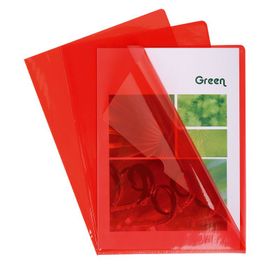 Exacompta Lot De 10 Sachs 10 Pochettes Coins Pvc Rouge