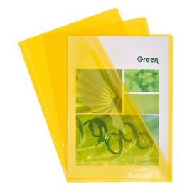 Exacompta Lot De 10 Sachs 10 Pochettes Coins Pvc Jaune