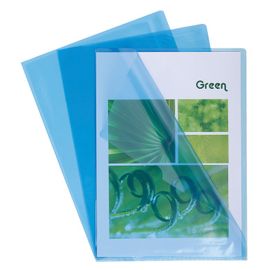 Exacompta Lot De 10 Sachs 10 Pochettes Coins Pvc Bleu