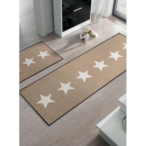 Tapis Stars Tx Paillassons Par Kleen Tex Beige 75 X 120 Cm