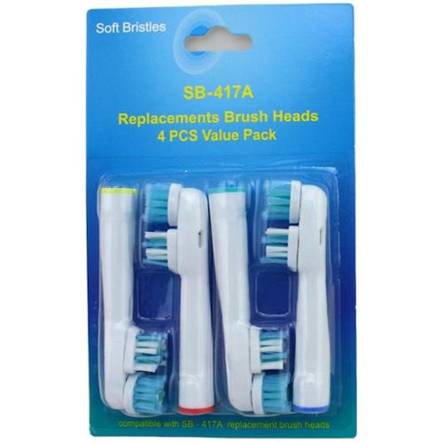 Hofoo 4 Pack Dual Clean Sb-417a-Têtes Des Pièces Compatibles Avec Generic Toothbrush Heads Oral-B Triumph 9000 Professional Series Precision Clean