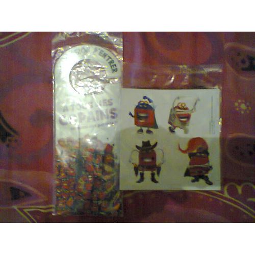 Happy Meal -Plaque 4 Auto Collants Stickers Et Accroche Porte Entrer Ou Ne Pas Entrer