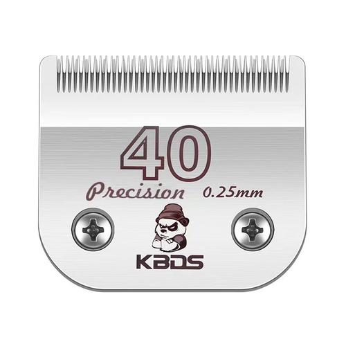 Lame De Tondeuse Pour Chien Amovible Kbds 40 En Acier Au Carbone Céramique (0,25 Mm) Compatible Avec Les Tondeuses Andis Oster A5 Wahl Km Série