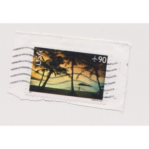 Timbre Usa États Unis D'amérique Paysage Sur Fragment 90