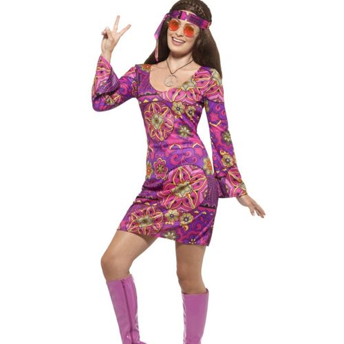 Déguisement Hippie Flower Violet Femme Xs