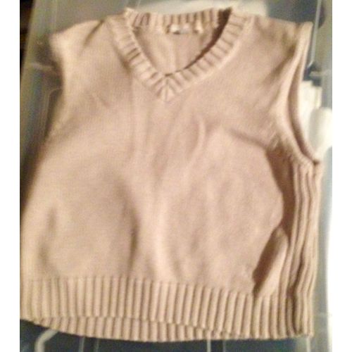 Pull Sans Manche 6 Ans Beige