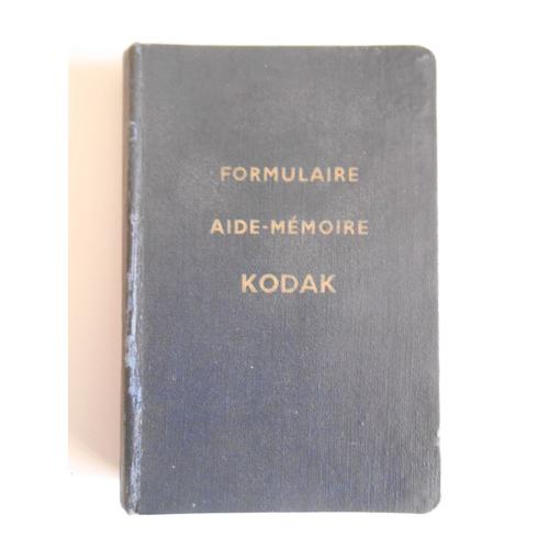 Formulaire Aide-Mémoire / 1949 / Kodak / Réf45517