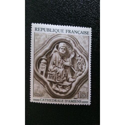 Timbre France ( Yt 1586 ) 1969 Amiens. Bas-Relief De La Cathédrale