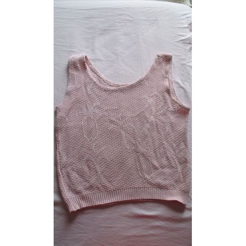 Débardeur Rose &#34 Palmiers&#34 Taille S
