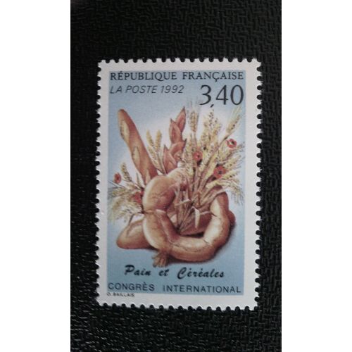 Timbre France ( Yt 2757 ) 1992 Pain Et Céréales: Congrès International
