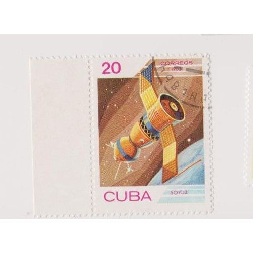 Timbre Cuba Espace Navette Fusée Soyouz 1983