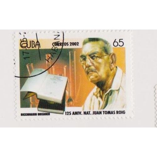 Timbre Cuba Anniversaire Juan Tomas Roig 65
