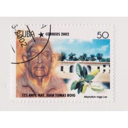 Timbre Cuba Anniversaire Juan Tomas Roig 50