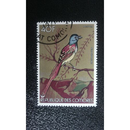 Timbre Comores ( Yt 198 ) 1978 Gobemouche De Madagascar (Terpsiphone Mutata)