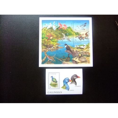 St. Vincent 1995 Faune Oiseaux Yvert 2402 / 2413 + Bloc 287 ** Mnh