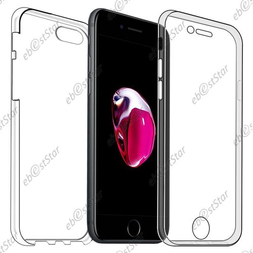 Ebeststar ® Film Protection Écran En Verre Trempé + Coque Silicone Gel Ultra Fine Intégrale Avant Arrière Pour Apple Iphone 8 (2017) 4,7", Iphone 7 (2016), Couleur Transparent