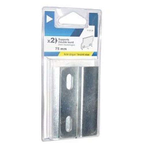 Support acier meubles lourds 75mm