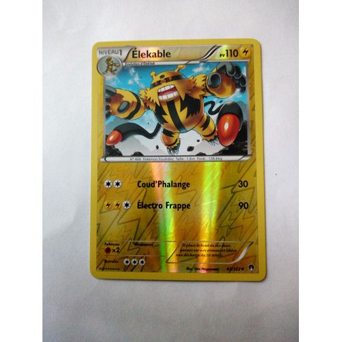 Elekable 43/122 Reverse - Carte Pokémon Rupture Turbo - Vf