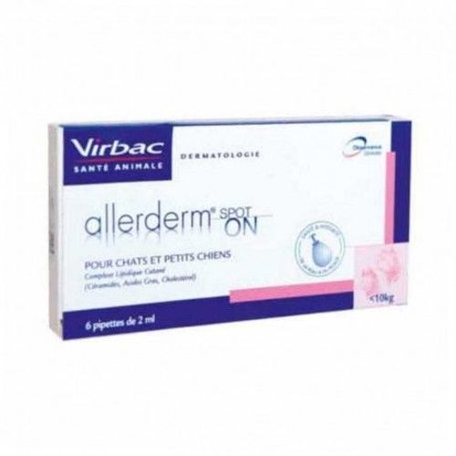 Allerderm Spot On - Chats Et Petits Chiens - 6 Pipettes