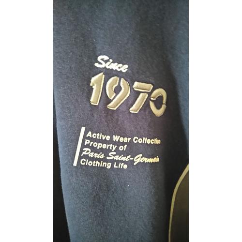 Sweat Psg Sweet Short Coton 40 Bleu 1970 Collector.