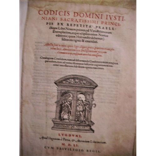 Codicis Domini Iustiniani ... Ex Repetita Praelectione Libri Novem Priores ... 1551