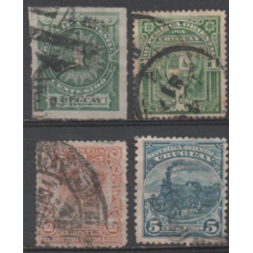 Urugay:Lot De 4 Timbres Oblitérés.