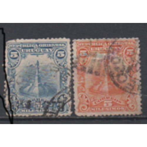 Urugay:Lot De 2 Timbres Oblitérés.