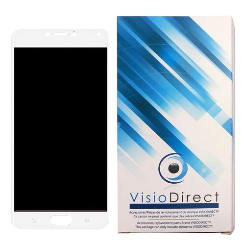 Visiodirect® Ecran Complet Pour Asus Zenfone 4 Max Pro Zc554kl X00id Téléphone Portable Blanc Vitre Tactile + Écran Lcd