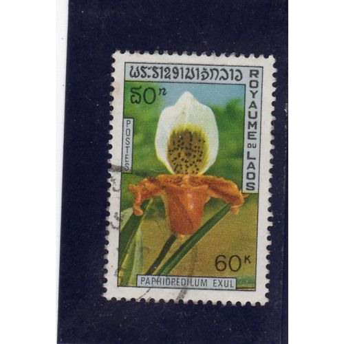 Timbre-Poste Du Laos (Orchidée Du Laos)