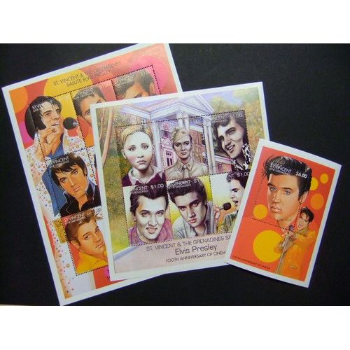 St. Vincent The Grenadines 1995 Cinema Musique - Elvis Presley Yvert 2522 /30 + 2548 /53 + Bf 304 ** Mn